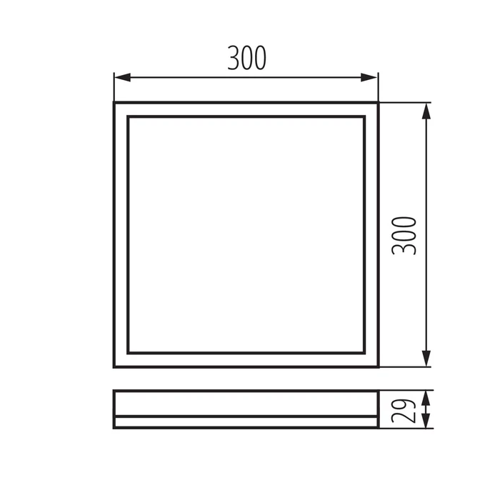 Kanlux Azpo LED mennyezeti lámpa négyzet fekete 17,5W 1800lm CCT IP54 31533