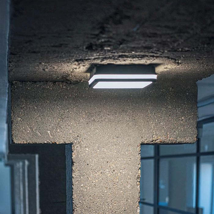 Kanlux BENO LED kültéri mennyezeti lámpa mozgásérzékelős grafit 12W/18W CCT 38788