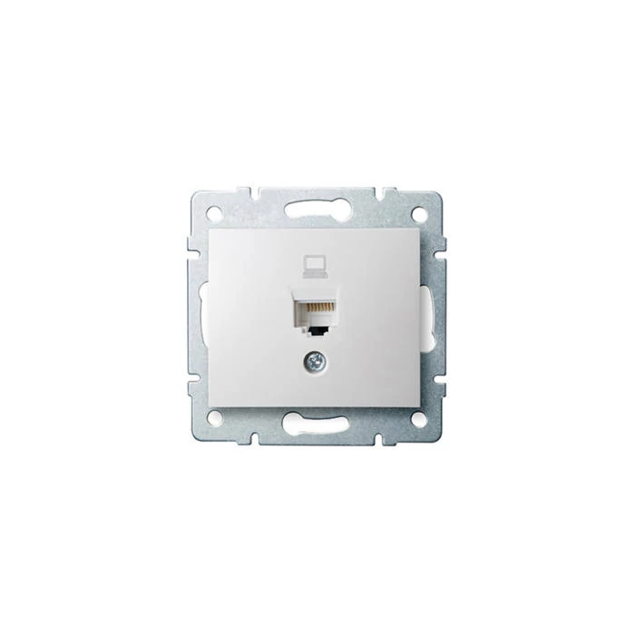Kanlux DOMO 1xRJ45 Cat 6 UTP csatlakozóaljzat keret nélkül fehér 24754