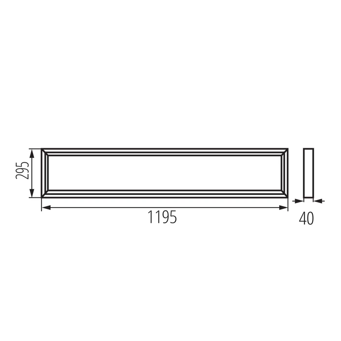 Kanlux falon kívüli LED panel 30x120 cm 34W 4080lm 4000K IP20 BLINGO U SR 39173