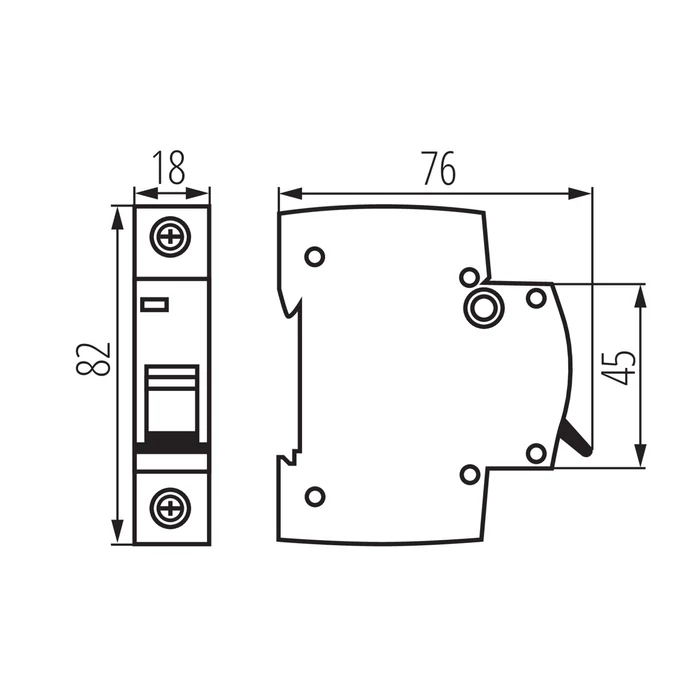 Kanlux kismegszakító 1P C 13A 10kA KMB10-C13/1 39372
