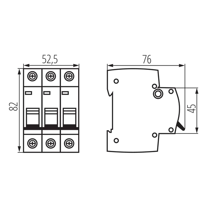 Kanlux kismegszakító 3P C 25A 10kA KMB10-C25/3 39388