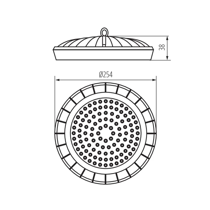 Kanlux LED csarnokvilágító lámpa 200W 20000lm 4000K IP65 HB UFO LED MiLEDo 31407