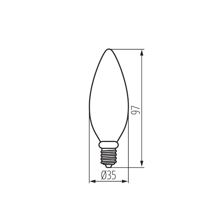 Kanlux LED filament izzó gyertya E14 5,9W 2700K 806lm C35 XLED 35278