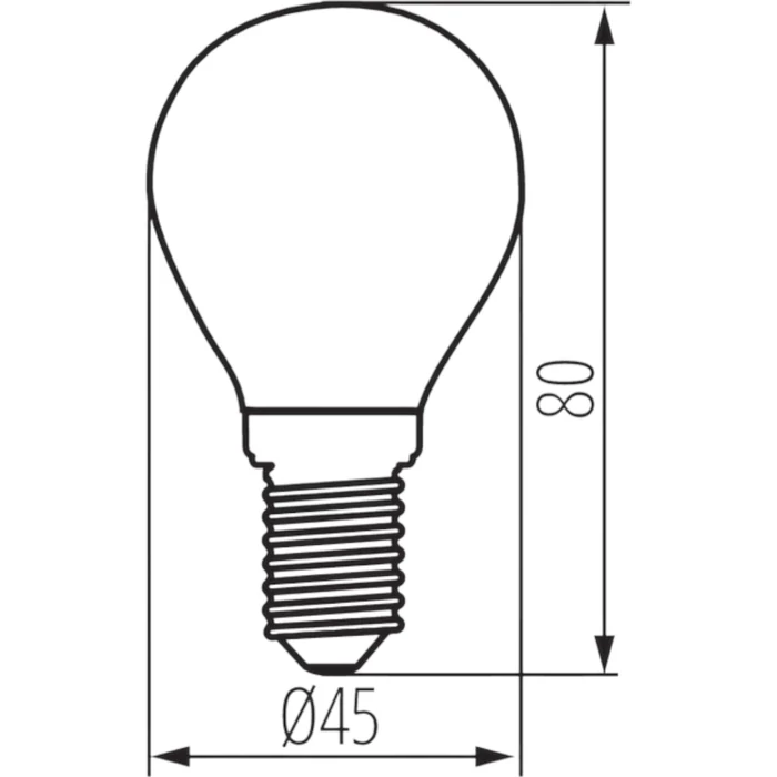 Kanlux LED filament izzó kisgömb E14 4,5W 2700K 470lm G45 XLED 29624