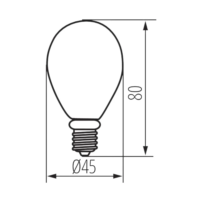 Kanlux LED filament izzó kisgömb E14 4,5W 2700K 470lm G45 XLED W 37383