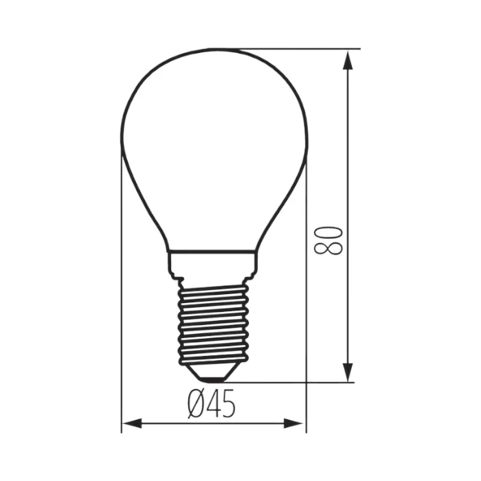 Kanlux LED filament izzó kisgömb E14 6W 2700K 806lm G45 XLED 35276