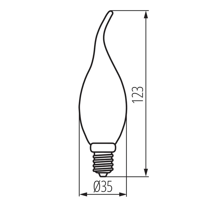 Kanlux LED izzó filament E14 gyertya láng 5,9W 806lm 4000K XLED C35F 39085