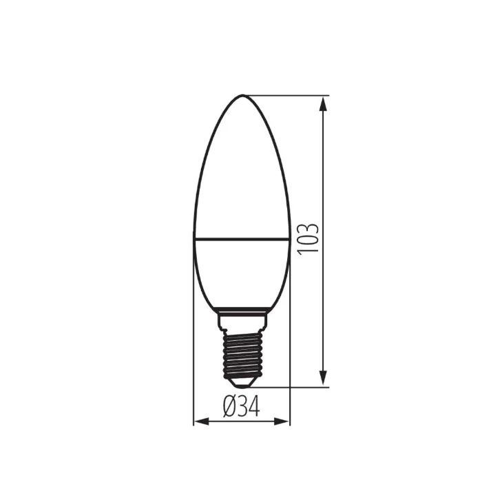 Kanlux LED izzó gyertya E14 3,4W 2700K 470lm C35 IQ-LED 36682