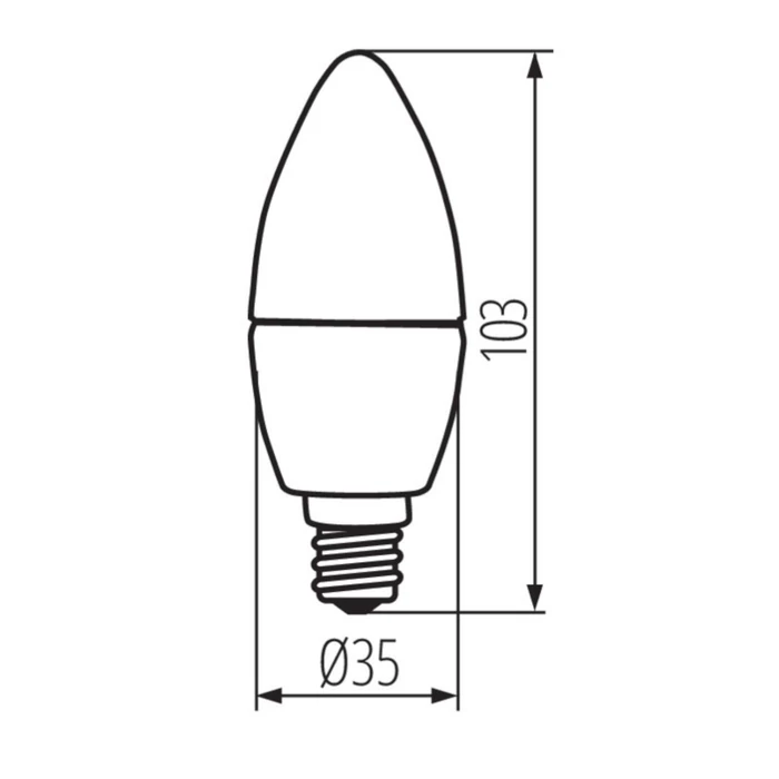 Kanlux LED izzó gyertya E14 4,9W 4000K 470lm C35 MILEDO 31306