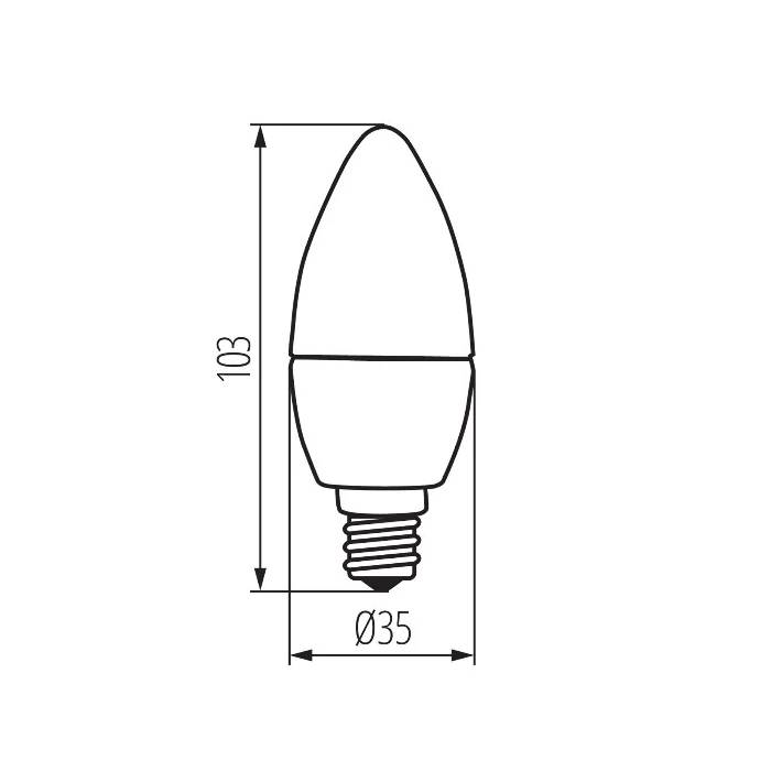 Kanlux LED izzó gyertya E14 6,5W 4000K 806lm C35 DUN 23436