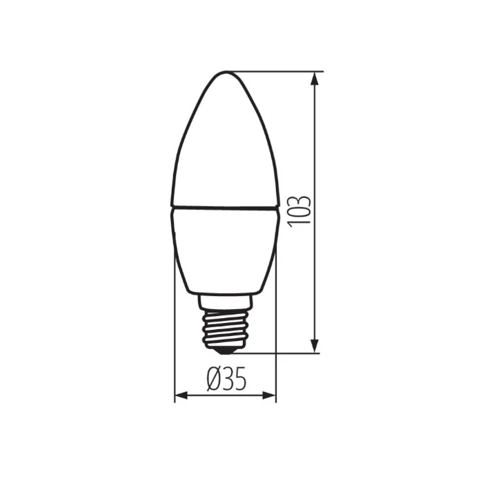 Kanlux LED izzó gyertya E14 5,9W 2700K 806lm C35 IQ-LED 36685