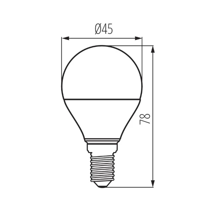 Kanlux LED izzó kisgömb E14 4,2W 2700K 470lm G45 IQ-LED L 33760