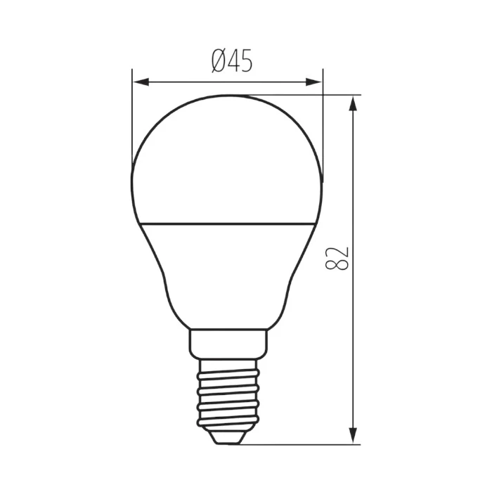 Kanlux LED izzó kisgömb E14 3,4W 2700K 470lm G45 IQ-LED 36688