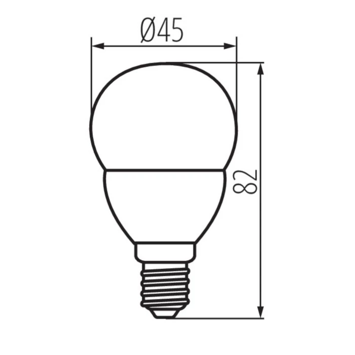 Kanlux LED izzó kisgömb E14 6,5W 3000K 806lm G45 MILEDO 31313
