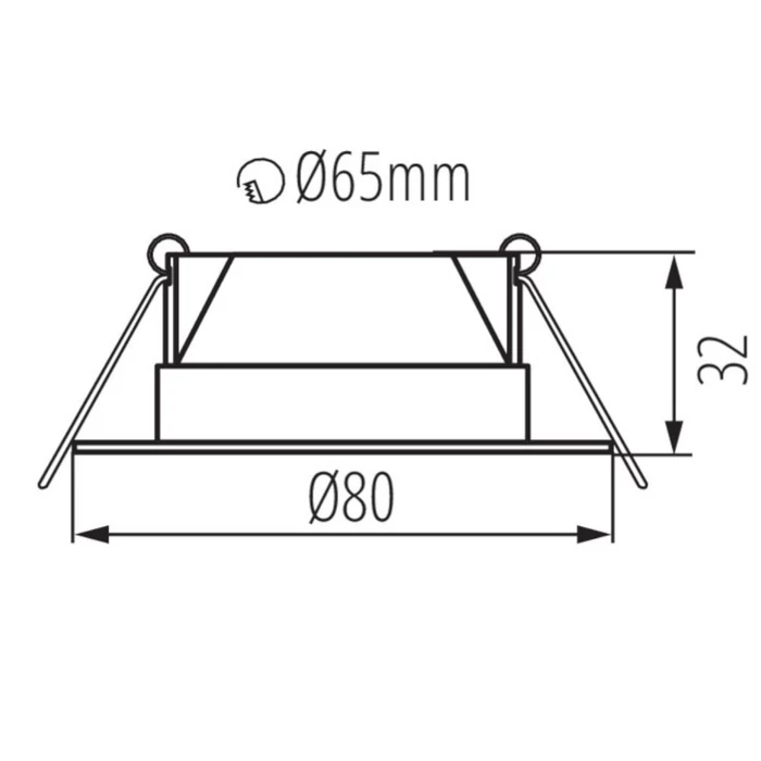 Kanlux LED lámpatest fix 4,8W 420lm 4000K fehér FIZU 38260