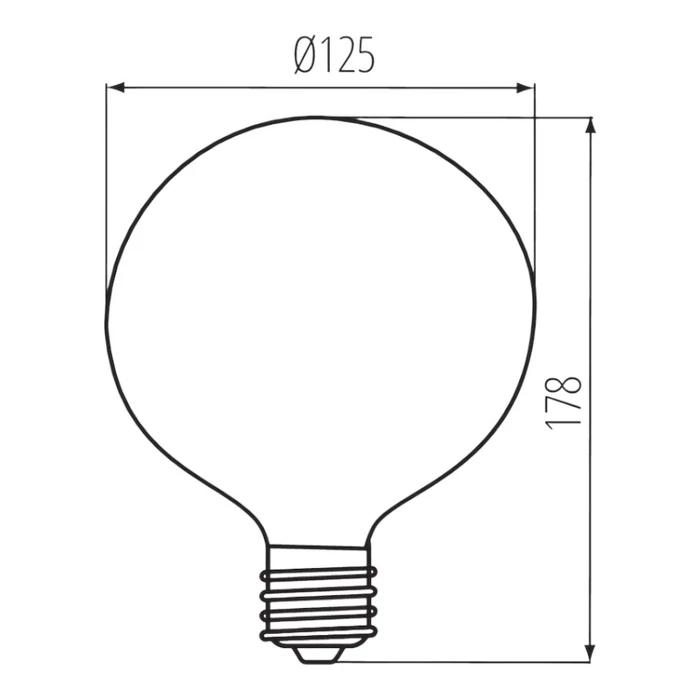 Kanlux XLED globe filament izzó E27 11W 1520lm 2700K G125 33511