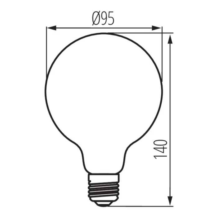Kanlux XLED globe izzó E27 4W 250lm 1800K G95 33518
