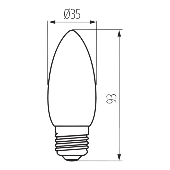 Kanlux XLED izzó E27 6W 810lm 2700K C35 29646