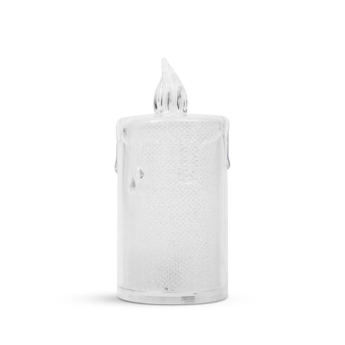Karácsonyi LED-es gyertya dekor 7,5 x 3,6 cm melegfehér műanyag 58260
