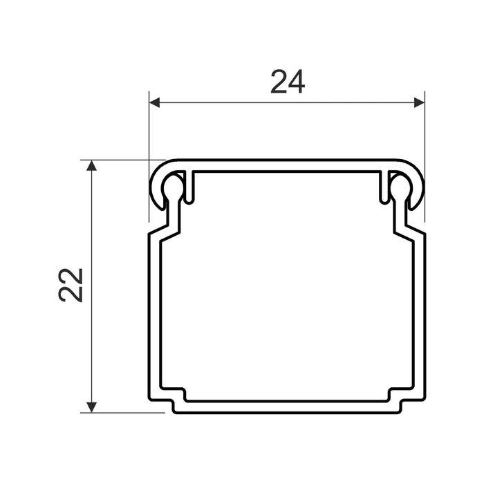 Kopos Kolin kábelcsatorna 24x22 mm fehér műanyag 40m/köteg LV 24X22_HD