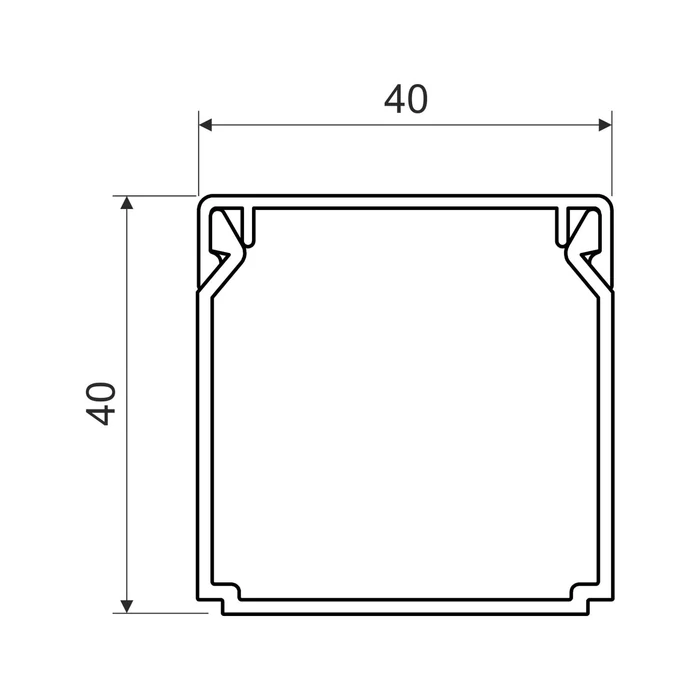 Kopos Kolin kábelcsatorna 40x40 mm sötétbarna műanyag LHD 40X40_HD