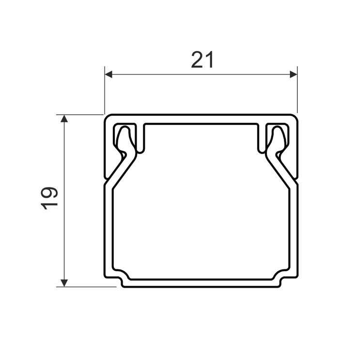Kopos Kolin öntapadós kábelcsatorna 21x19 mm fehér műanyag 48m/köteg LHD 20X20_P2