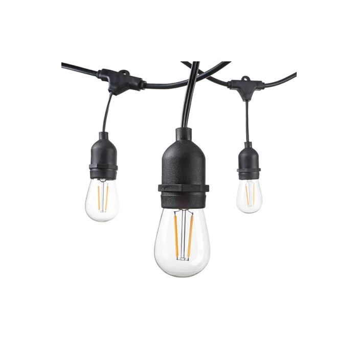 Optonica sorolható kültéri fényfüzér 15db E27 foglalattal 14.4m IP65 OT5051