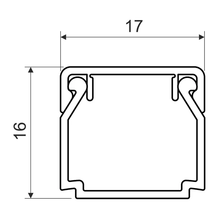 Kopos kábelcsatorna tetővel fehér 17x17 mm műanyag LHD 17X17_HD