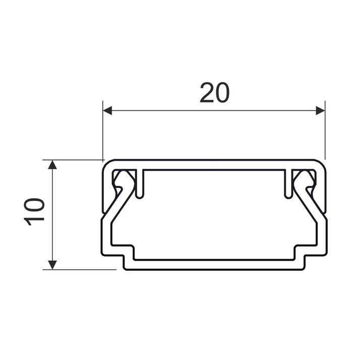 Kopos Kolin kábelcsatorna tetővel fehér 20x10 mm műanyag LHD 20X10_HD