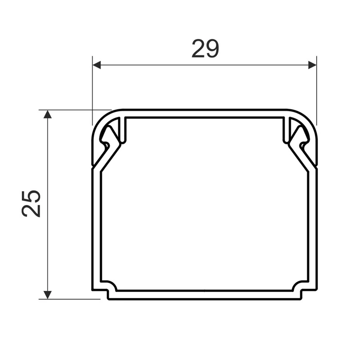 Kopos kábelcsatorna tetővel fehér 30x25 mm műanyag LHD 30X25_HD