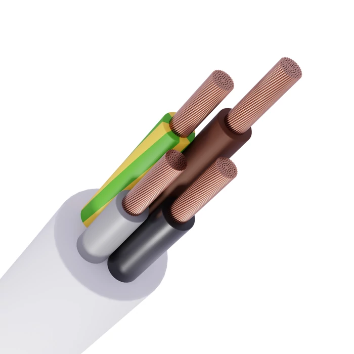 MT 4x0,75 kábel sodrott réz vezeték fehér 14m tekercs H05VV-F