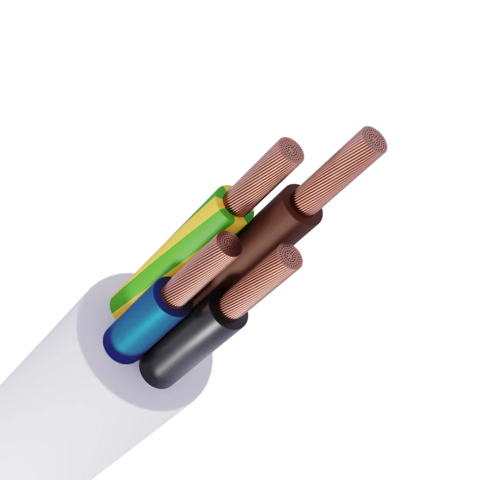 MT 4x1,5 mm2 kábel sodrott réz vezeték fehér 6m tekercs H05VV-F