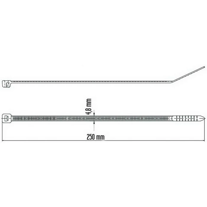 Nedes kábelkötöző 250/4,8 UV álló fehér 100db/cs