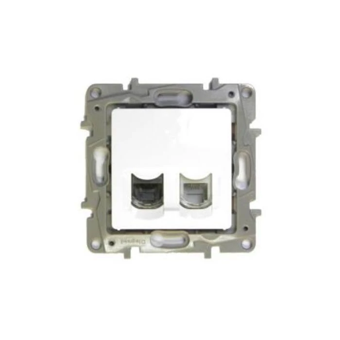 Niloé RJ11 + RJ45 Cat.5 UTP csatlakozóaljzat, fehér