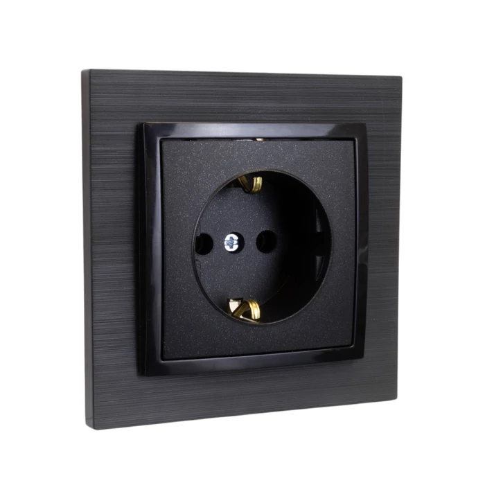 Olbia Electric TITAN 2P+F dugalj gyermekvédelemmel kerettel fekete BS-TN.S.COP