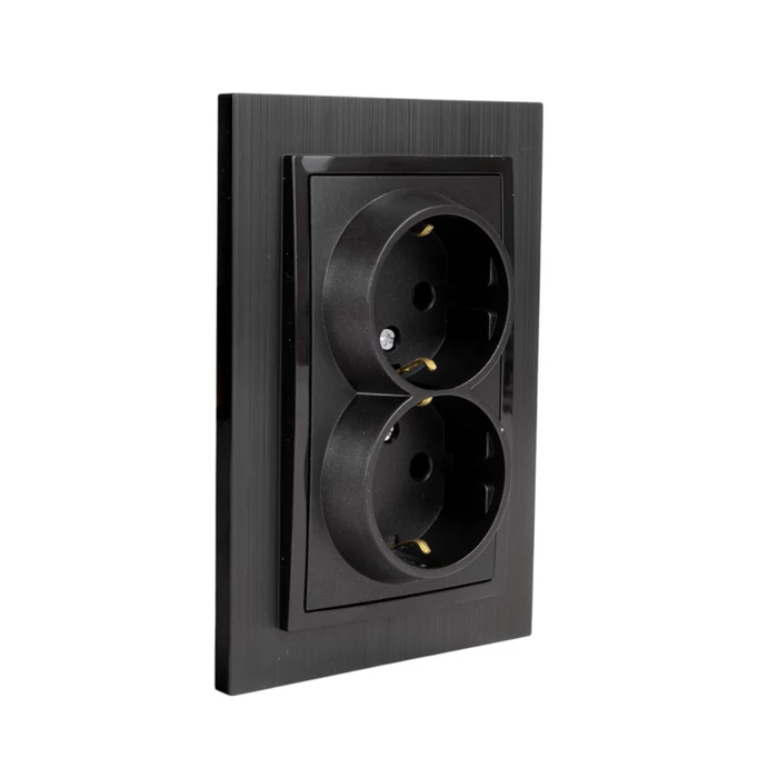Olbia Electric TITAN 2x2P+F dugalj kerettel fekete BS-TN.S2