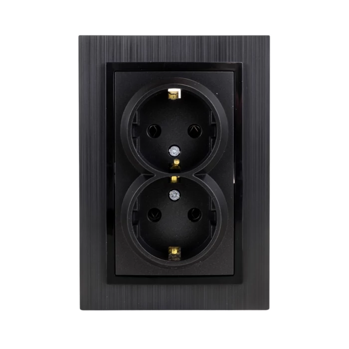 Olbia Electric TITAN 2x2P+F dugalj kerettel fekete BS-TN.S2