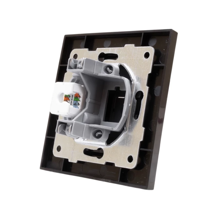 Olbia Electric TITAN RJ45 Cat6 UTP aljzat kerettel fekete BS-TN.CAL6