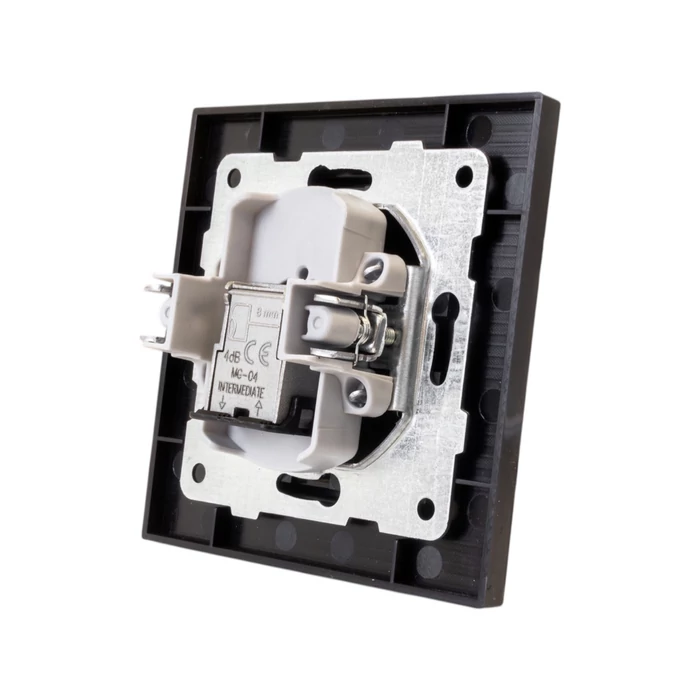 Olbia Electric TITAN TV aljzat végzáró kerettel fekete BS-TN.TV