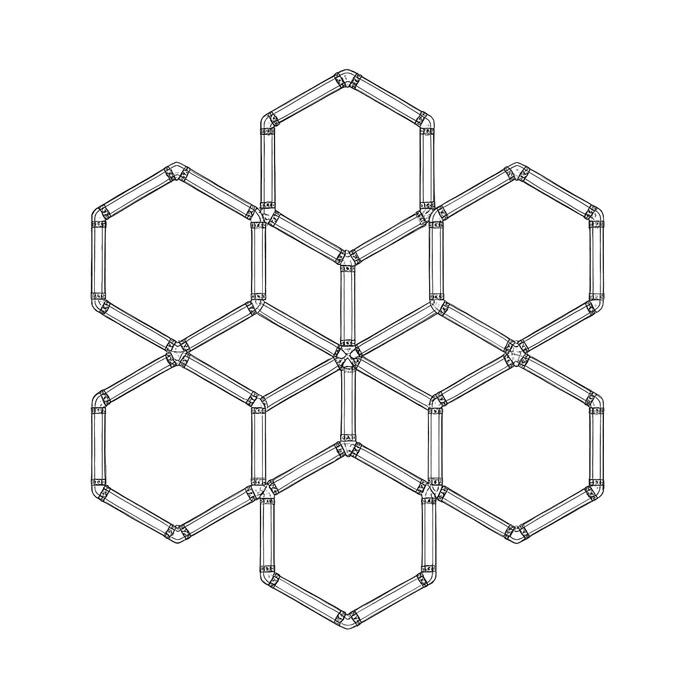 Optonica hexagon LED lámpa rendszer 12 modul 294W 35280lm 6000K 16823