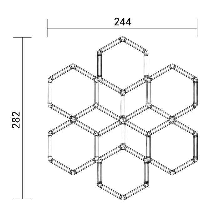 Optonica hexagon LED lámpa rendszer 12 modul 294W 35280lm 6000K 16823