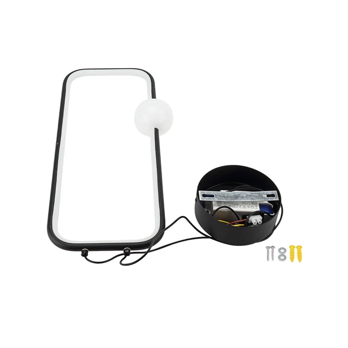 Optonica LED függeszték 15W 1200lm 3000K fekete IP20 19048