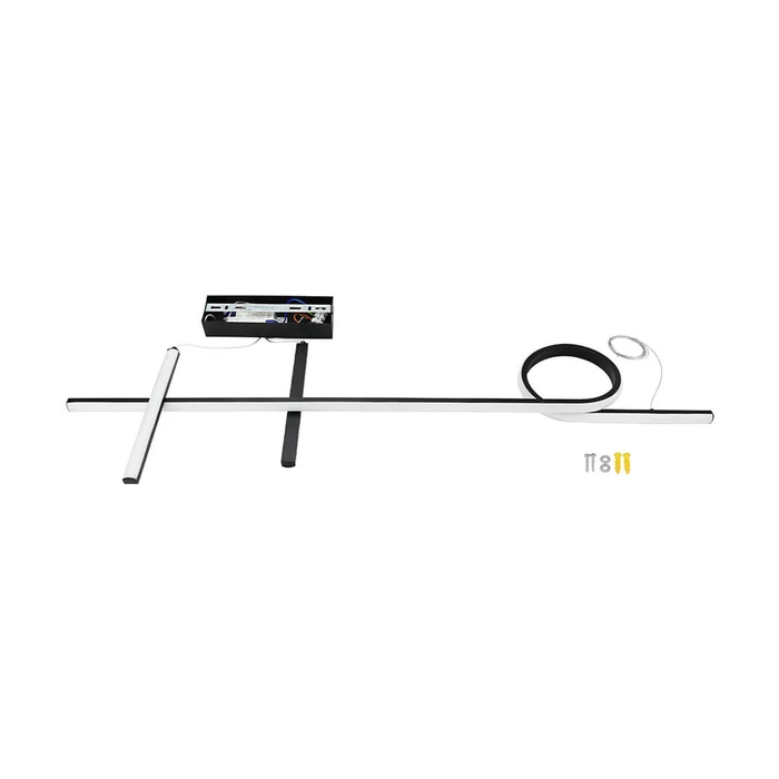 Optonica LED függeszték 24W 1920lm 3000K fekete IP20 19064