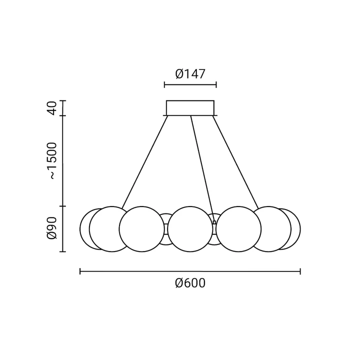 Optonica LED függeszték 27W 2160lm 3000K réz IP20 19066