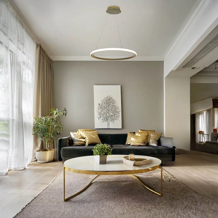 Optonica LED függeszték 30W 2080lm CCT arany IP20 19003
