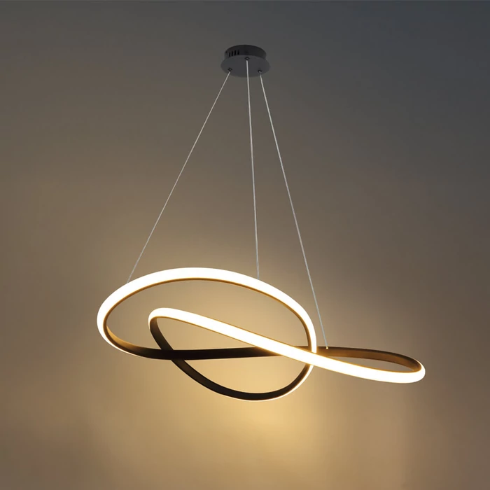 Optonica LED függeszték 30W 2400lm 3000K fekete IP20 19042