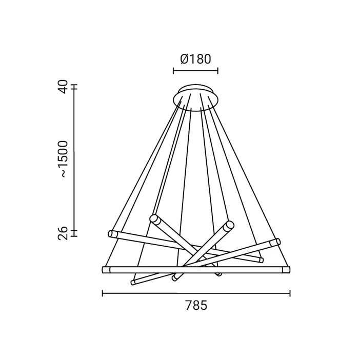 Optonica LED függeszték 35W 2800lm 3000K réz IP20 19069
