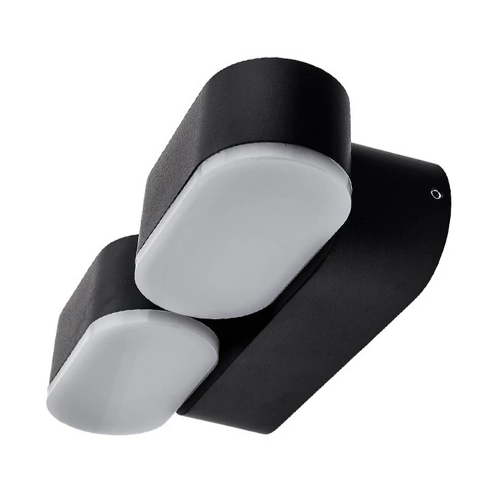 Optonica LED kültéri fali lámpa 12W 1320lm 4000K fekete forgatható IP54 7485