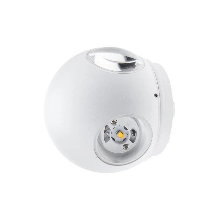 Optonica LED kültéri fali lámpa 4W 440lm 3000K fehér kerek 4LED IP54 7487